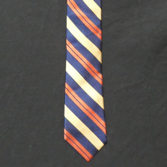 Striped Necktie | Hand Crafted In Canada | 100% Italian Silk - Picture 2 of 7
